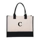 thumbnail image 1 of Bolsa de lona con inicial C, Bolsa de lona con correa ajustable con cremallera para bolsas de maquillaje y regalo de cumpleaños para mujeres, 1 of 5