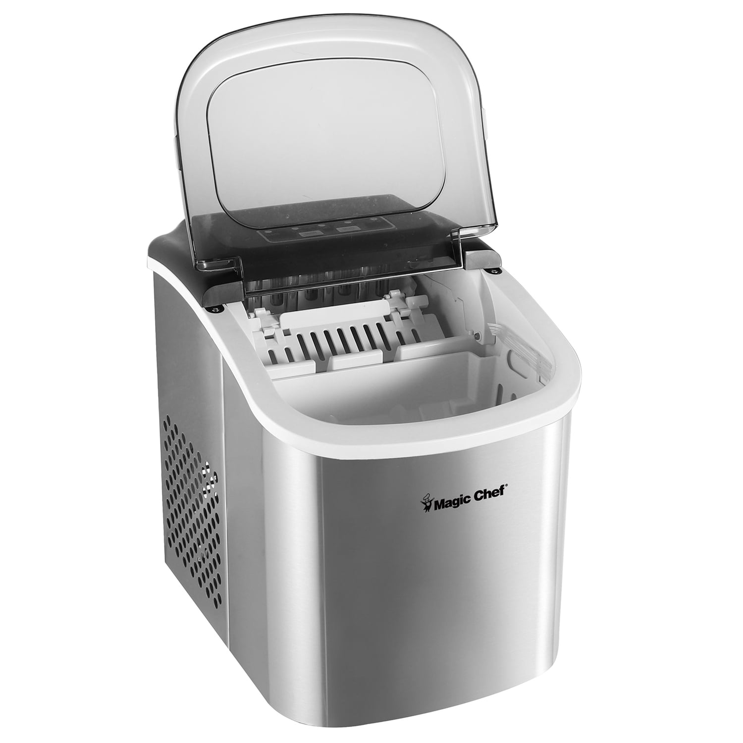 Magic Chef Portable Countertop Ice Maker, 27 Lbs. per Day, Stainless Steel