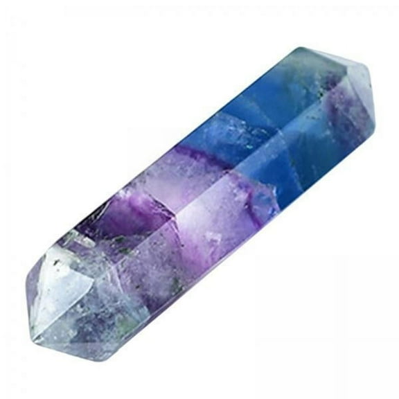 guohui 2xNatural Gemstone Rock Crystal Point Double Terminated
