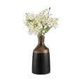thumbnail image 2 of Milo Kande Carafe Modern Two Tone Tabletop Vase - Black and Walnut - Small, 2 of 7
