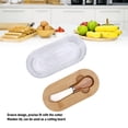 thumbnail image 5 of YAHHU Glass Butter Dish with Lid Original Wood Airtight Seal for Freshness 300ML Rectangular Butter Keeper Container (6.69 x 3.23 in), 5 of 9