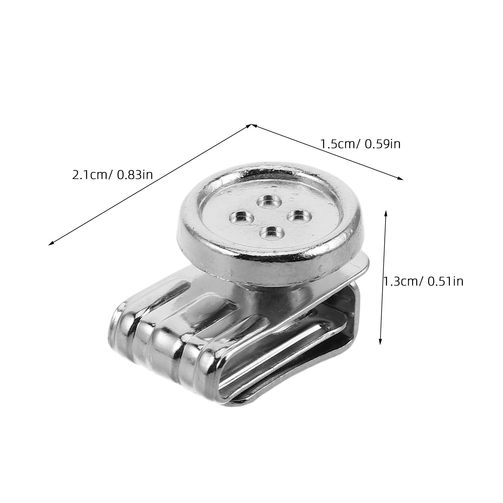OUNONA Adjustable Metal Button Clips for Men's Pants, Universal Replacement Fasteners for Jeans and Trousers