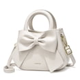 thumbnail image 5 of Faraee Small Purses for Women Leather Crossbody Purse and Handbag Bowknot Top Handle Satchel Fashion Shoulder Tote Bags White, 5 of 9