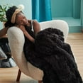 Bedsure Faux Fur Blanket King Size Black Fluffy Blankets Throws