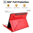 thumbnail image 6 of TECH CIRCLE Galaxy Tab S10 Ultra Case,Galaxy Tab S9 Ultra 2023/S8 Ultra 2022 Case,Business PU Leather Folio Stand Protective Cover S Pen Holder Card Slots Shoulder Hand Strap Wallet Bag Case,Red, 6 of 6