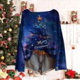 thumbnail image 5 of Christmas Sweaters for Women Knit Casual Round Neck Long Sleeve Loose Comfy Xmas Graphic Fashion Holiday Pullover Tops (XL, Multicolor), 5 of 5