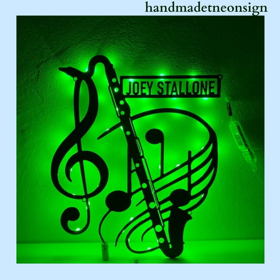 Handmadetneonsign Bass Clarinet Metal Sign, Music Metal Wall Art, Music Metal Home Wall Decor 037260