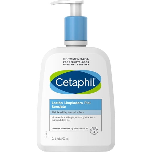 Loción limpiadora Cetaphil piel sensible, normal a seca 473 ml