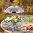 thumbnail image 2 of 8.5QT Chafing Dish Buffet Set, Round Chafing Dishes for Buffet with Diamond Lid & Lid Holder, Stainless Steel Chafers and Buffet Warmers Set for Event Party Wedding Camping Dinner, 2 of 7