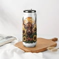 thumbnail image 5 of Cute Scottish Highland Cow With Sunflowers Coffee Tavel Tumblers with Lid and Straw Stainless Steel Vacuum Insulated Mug Wine Glasses Tea Cup for Hot and Cold 500ml, 5 of 8