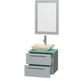 thumbnail image 5 of Wyndham WCR410024SDGGGD2BM24 Bathroom Vanity Set with Green Glass Countertop, 5 of 7