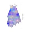 thumbnail image 3 of XYAIYT 2 Tier LED Bridal Wedding Veils with Hair Clip Polyester Material for Women Party Night Festival Statement Headpieces Light up with Button Battery Luminous Feature, 3 of 8