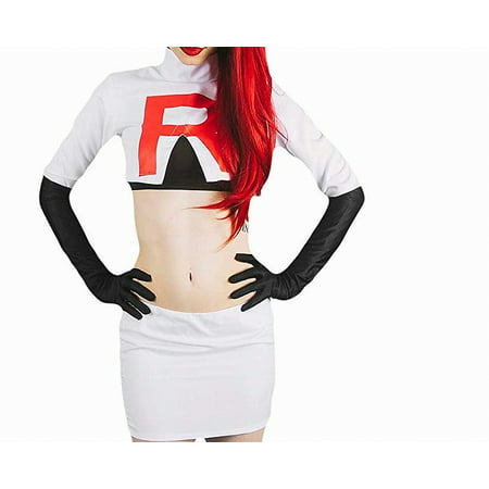 Womens Costume Two Piece Jesse Team Rocket Outfit S/M