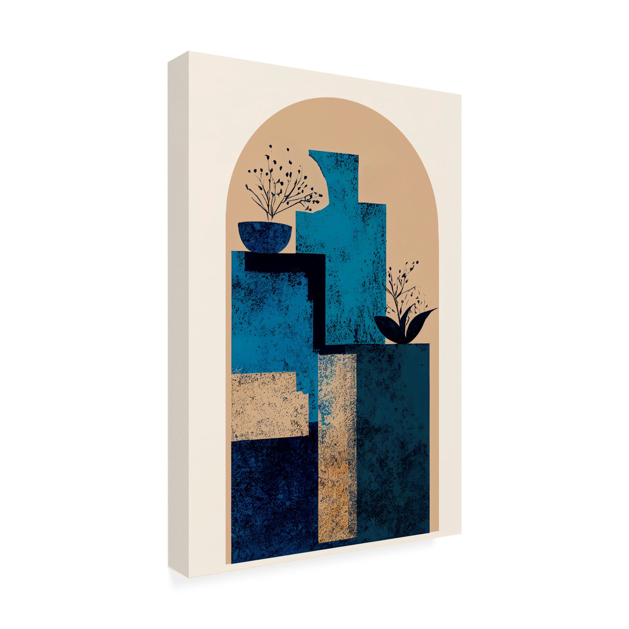 Canvas Wall Art - Treechild 'Blue Vase' Wall Art for Living Room, Bedroom, or Office D?cor by Trademark Fine Art - 22 x 32 Inches