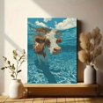 thumbnail image 6 of Cow Underwater Canvas Print, Wall Art for Farmhouse Living Room Bedroom Kitchen Bathroom Office Hotel Restaurant, 6 of 8