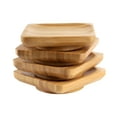 thumbnail image 3 of BambooMN Dual Use Bamboo Coasters / Glass Topper, 4"x4" - Square Dug Out - 10 Piece Set, 3 of 7