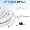 thumbnail image 3 of Uxcell Rubber Edge Trim Guard 19.7 ft x 0.39 inch x 0.28 inch U Channel Edge Protector Seal Strip with Metal Clip White, 3 of 6