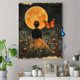 thumbnail image 4 of Qisvanset 12x16 Inch Night Sky Butterfly Canvas Wall Art, Moon Floral Whimsical Kids Nursery Decor, 4 of 8