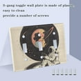 thumbnail image 3 of Yayeee Toggle Light Switch Wall Plate 2-Gang 4.56"x4.48" Decorative Outlet Cover, Space Record, 3 of 7