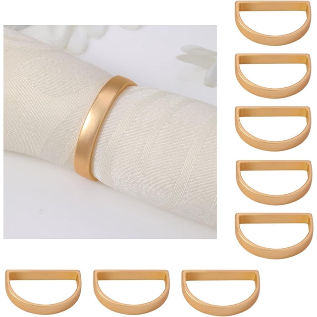8 Piezas Servilleteros Individuales, Anillos para Servilletas Anillos Servilletas, Anillos de Servilleta de Metal para Servilletas para Decoración de la Mesa de la Cena del Banquete de Boda