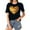 Black, variant on Giftesty Blouses for Women Dressy Casual Women's Baseball Sport Printed T-shirt with Round Neck and Short Sleeved Top