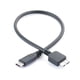 thumbnail image 2 of Cable de Tipo C a Micro B - Transferencia de datos USB 3.1 Gen1 a 5 Gbps, conector reversible, para sincronización de disco duro/smartphone., 2 of 7