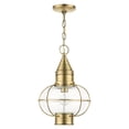 thumbnail image 3 of 26906-01 Livex Lighting Newburyport - 1 Light Outdoor Pendant Lantern in Bohemian Style - 12 Inches wide by 16.75 Inches high-Antique Brass Finish, 3 of 9