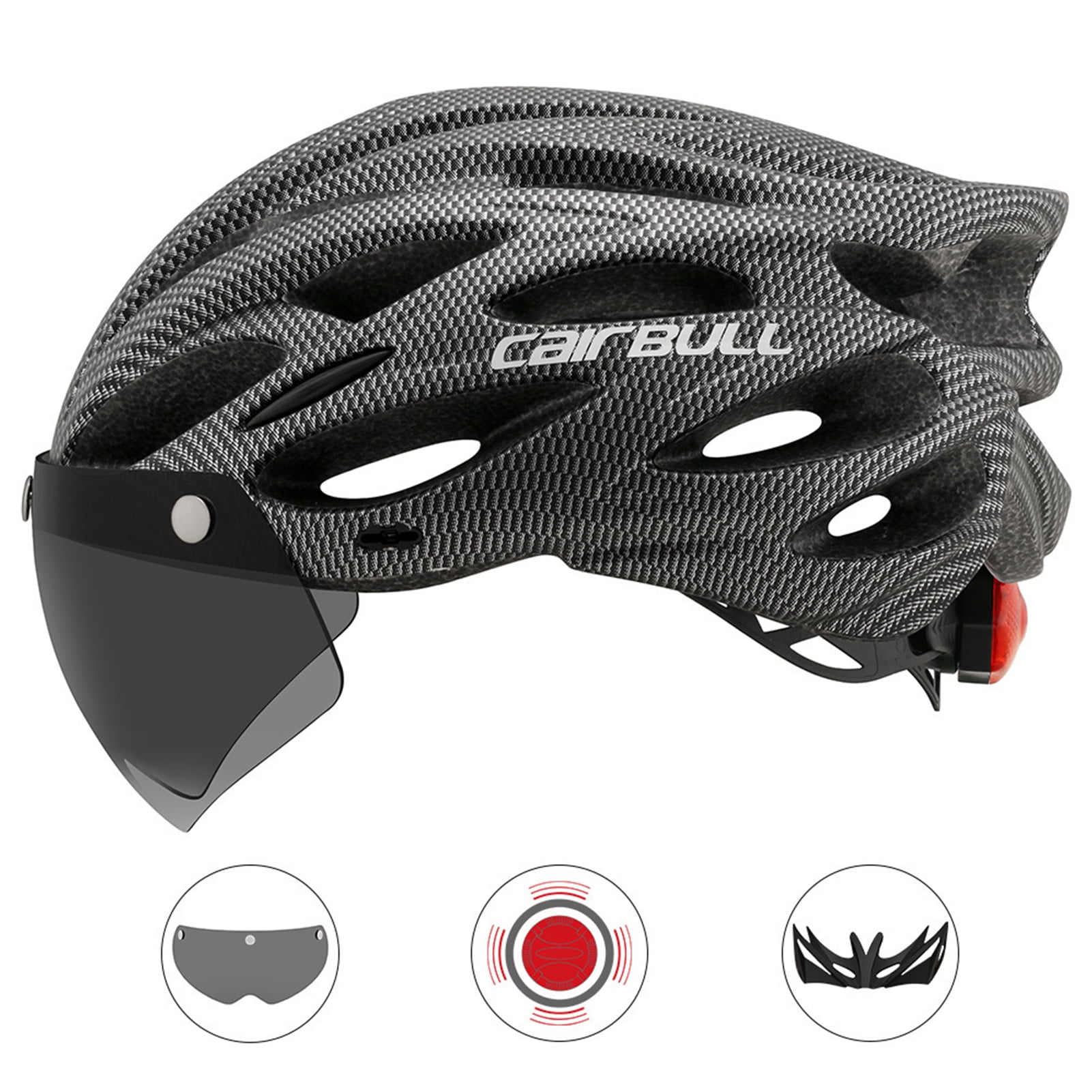 Details about   1Pcs PC+EPS MTB Mountain Bike Safety Helmet Bike With Tail Light 58-62cm 