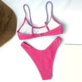 thumbnail image 5 of HAPIMO Women's 2 Peices Bathing Suit Cozy Wireless Bikini Bandeau Swimming Trunks Thong Split Bikini Swimsuit Hot Pink S, 5 of 6