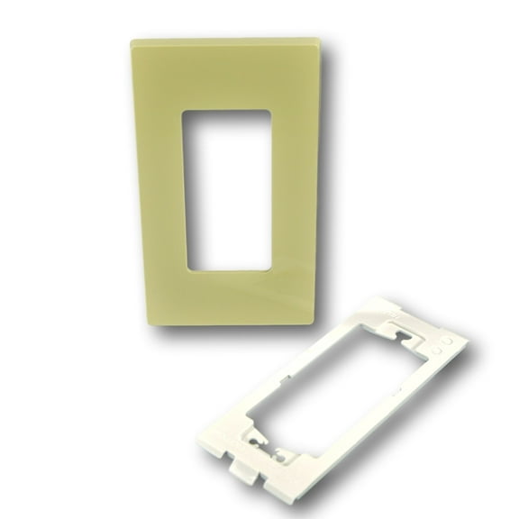 Ace 3267168 Ivory Singe Gang Decorator Screwless GFCI Wall Plate