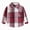 H551-Red, variant on TOWED22 Toddler Boys Girls Flannel Plaid Shirt Button Down Long Sleeve Jacket Lapel Shacket Coat Tops Casual Outwear,Brown,2-3 Y