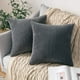 thumbnail image 1 of Paquete de 2 Fundas de Cojín Cuadradas Decorativas de Terciopelo Suave de Terciopelo Fundas de Cojín Fundas de Almohada para Sofá Dormitorio Coche 18 x 18 Pulgadas 45 x 45 cm Gris Oscuro Sailing Electrónica, 1 of 6