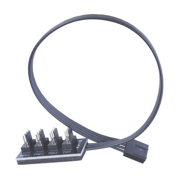 4 Pin PWM Fan Hub Splitter Power Supply Cable 1 to 4/5 Way PC CPU Cooling Case Extension Cable for Computer Case 4Pin