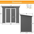 thumbnail image 2 of 4'x6' Metal Shed Outdoor Storage Shed,Metal Steel Utility Tool Shed Storage House with Double Lockable Doors and Air Vent for Backyard Garden Patio Lawn Gray, 2 of 14