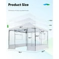 thumbnail image 6 of Quictent 10x10ft Portable Walk-in Greenhouse, Easy Setup Pop-up Green House Indoor/Outdoor Plant Shed, Clear, 6 of 7