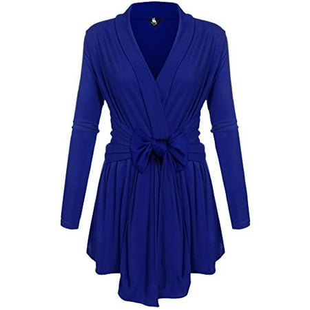 Henwei Women S Long Sleeve Waterfall Asymmetric Drape Open Long