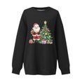 thumbnail image 4 of FDGIU Women's Funny Christmas Graphic Sweatshirt - Plus Size Crewneck Long Sleeve Pullover, Casual Comfy Holiday Tunic Blouse, 4 of 5