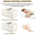 thumbnail image 5 of Wooden Digital Alarm Clock with Wireless Charging, LED Display, Sound Control and Snooze Dual for Bedroom, Bedside, Office,White wood,White wood，G36348, 5 of 8
