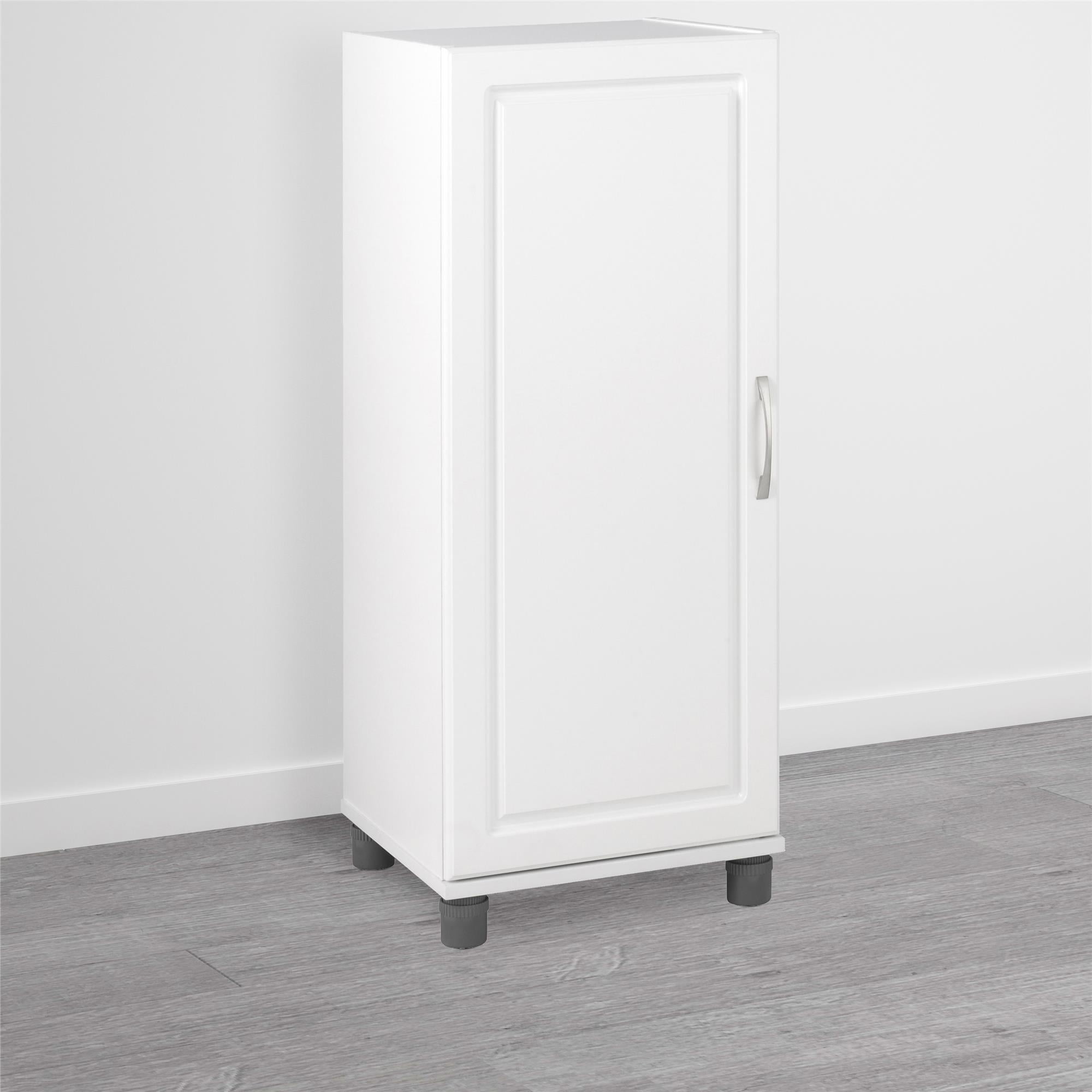 Systembuild 15 7 W X 15 4 D X 38 3 H Single Door Storage Cabinet Stackable White Walmart Com Walmart Com