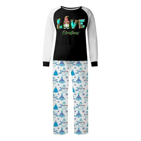 

Act Now! HIMIWAY Christmas Pajamas Christmas Prints Family Matching Long Sleeve Tops+Pants Set Family Matching Sets Women S