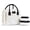 Black and White Sketched Bows, variant on Fit + Fresh Bloomington Womens Lunch Bag, Insulated Lunch Box With Containers, Pink Bows