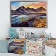 thumbnail image 3 of Designart 'Impression Pink Sunset Over The Mountains By The Sea' Nautical & Coastal Framed Art Print, 3 of 4