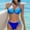 Blue, variant on Women's Underwire Halter Bikini Sets Sexy String Triangle High Cut Swimsuit Ladies Push Up Two Piece Bathing Suit