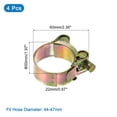 thumbnail image 2 of Unique Bargains 4Pack T-Bolt Hose Clamps, 44-47mm/1.73'-1.85' ID Range, Iron Radiator Hose Clamp Intake Clamp, 2 of 4