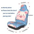 thumbnail image 3 of Wukai Cute Pig Flowers Full Set Car Seat Covers with Soft Padding Universal Auto Front Seats Protector and Cushion Mat, 3 of 5