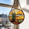thumbnail image 4 of TIELUTT Stained Glass Window Hanging with Hanging for Centerpieces Strong and Stretchy String .5 Stained Glass Packages Transparent String for Hanging Door Christmas Decorations Hanging, 4 of 6