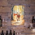 thumbnail image 3 of Welcome Fall Soft Coated Wheaten Terrier Strolling Through the Autumn Maple Forest Vertical Metal Aluminum Sign Wheatie Dog Lover Wall Art Home Decor - 12012, 3 of 5