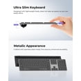 thumbnail image 4 of Wireless Bluetooth Keyboard and Mouse Combo, SKM64-3 Rechargeable Slim Quiet Keyboard Mouse, 3 Multi-Device Connection, Compatible for Windows, Mac, MacBook, iPad, Tablet, Black Gray, 4 of 4