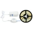 thumbnail image 1 of Warm White (3000K) 12V Motion Sensor LED Strip Light Kit - 3.28ft/1m Waterproof Strip with 120° Detection Angle (3-5m Range), 2A US Plug Power Supply, 60 LEDs/m for Bedroom, Kitchen Cabinets & Living, 1 of 6