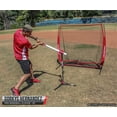 thumbnail image 5 of PowerNet Baseball Net Bundle, 5x5 Hitting & Pitching Net with Baseball Tee, Softball Baseball Training Equipment, Weighted Ball & Bag (Navy Net & Tee), 5 of 6